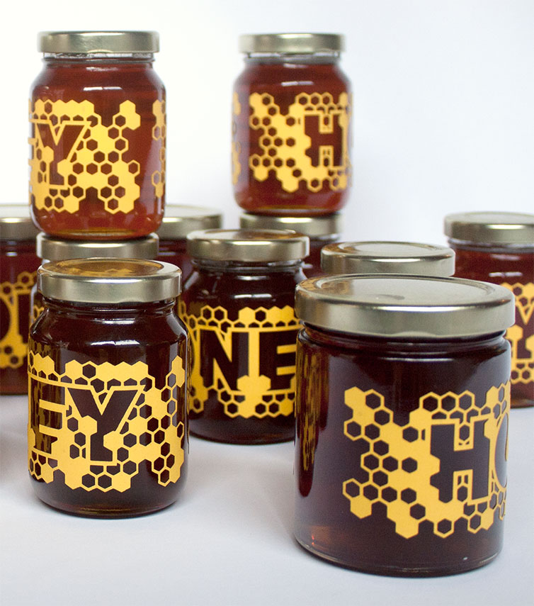 honey labels, jar packaging