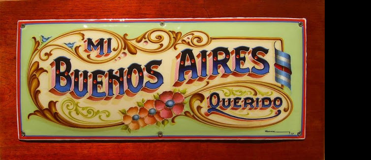 hand painted sign of Buenos Aires my love. 