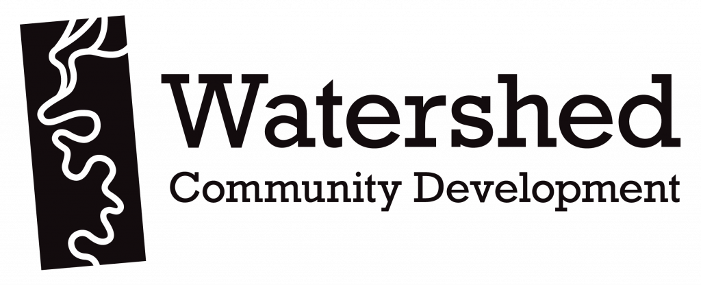 watershed community development logo black and white