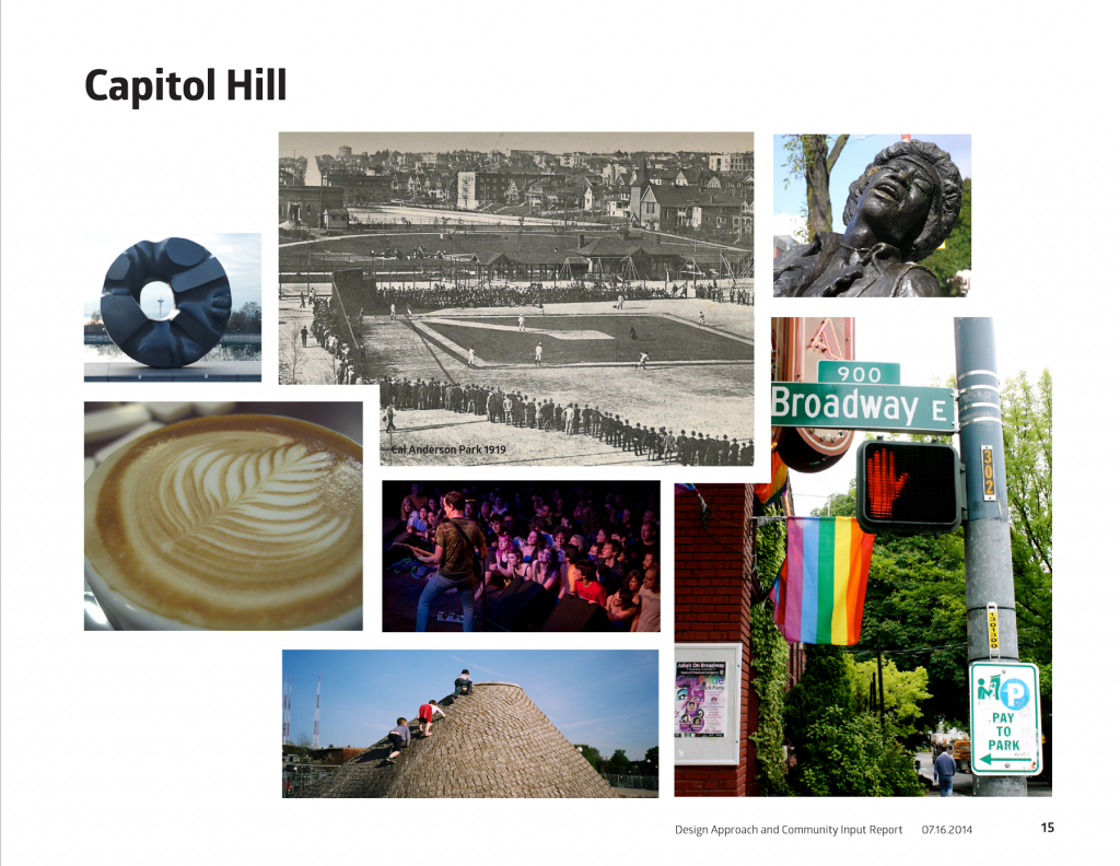 Image collage of capitol hill neighborhood in Seattle Wa